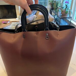 Coach Original 1941 Rogue Dark Brown Tote with wristlet and Coach dust bag